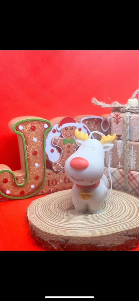 Renna Rudolph (dipinta a mano)