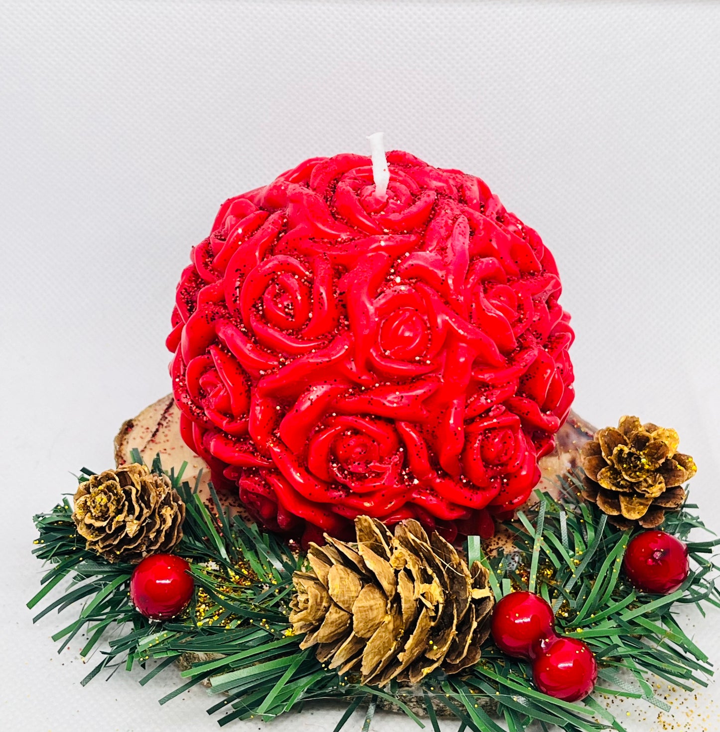 Sfera motivo rose rosse