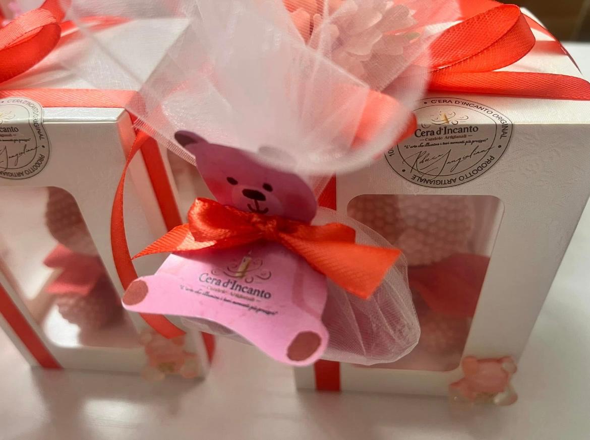 Bomboniera orsetto bambina per 1 anno