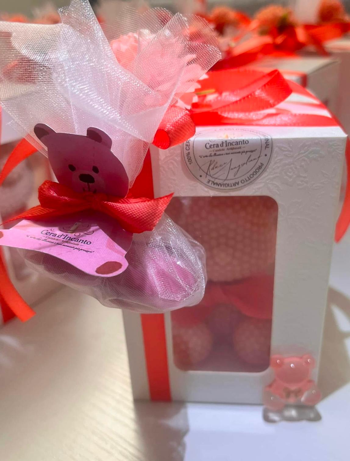 Bomboniera orsetto bambina per 1 anno