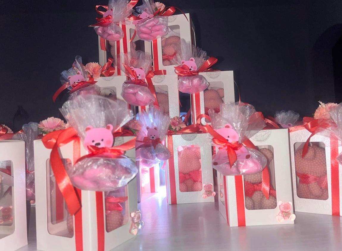 Bomboniera orsetto bambina per 1 anno