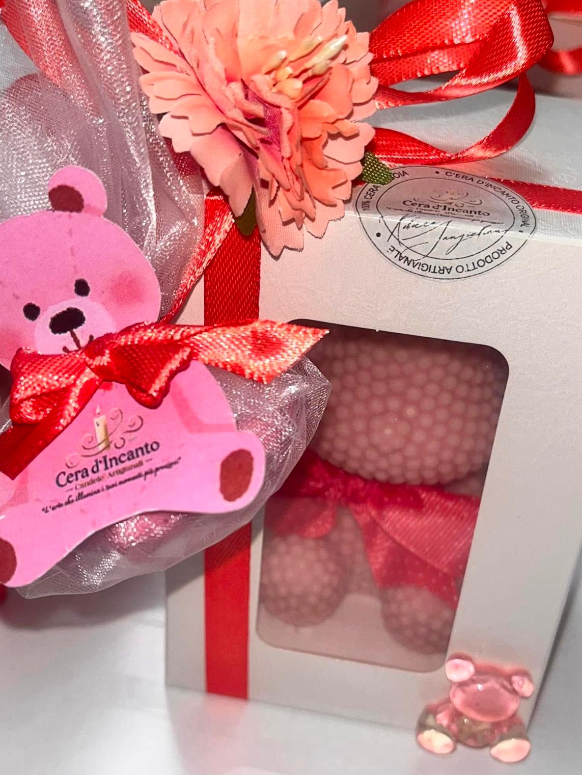 Bomboniera orsetto bambina per 1 anno