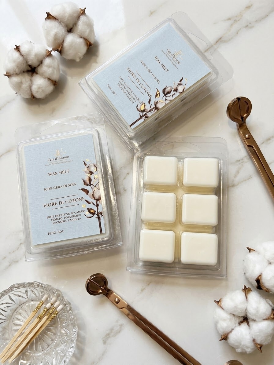 Wax melts fiore di cotone